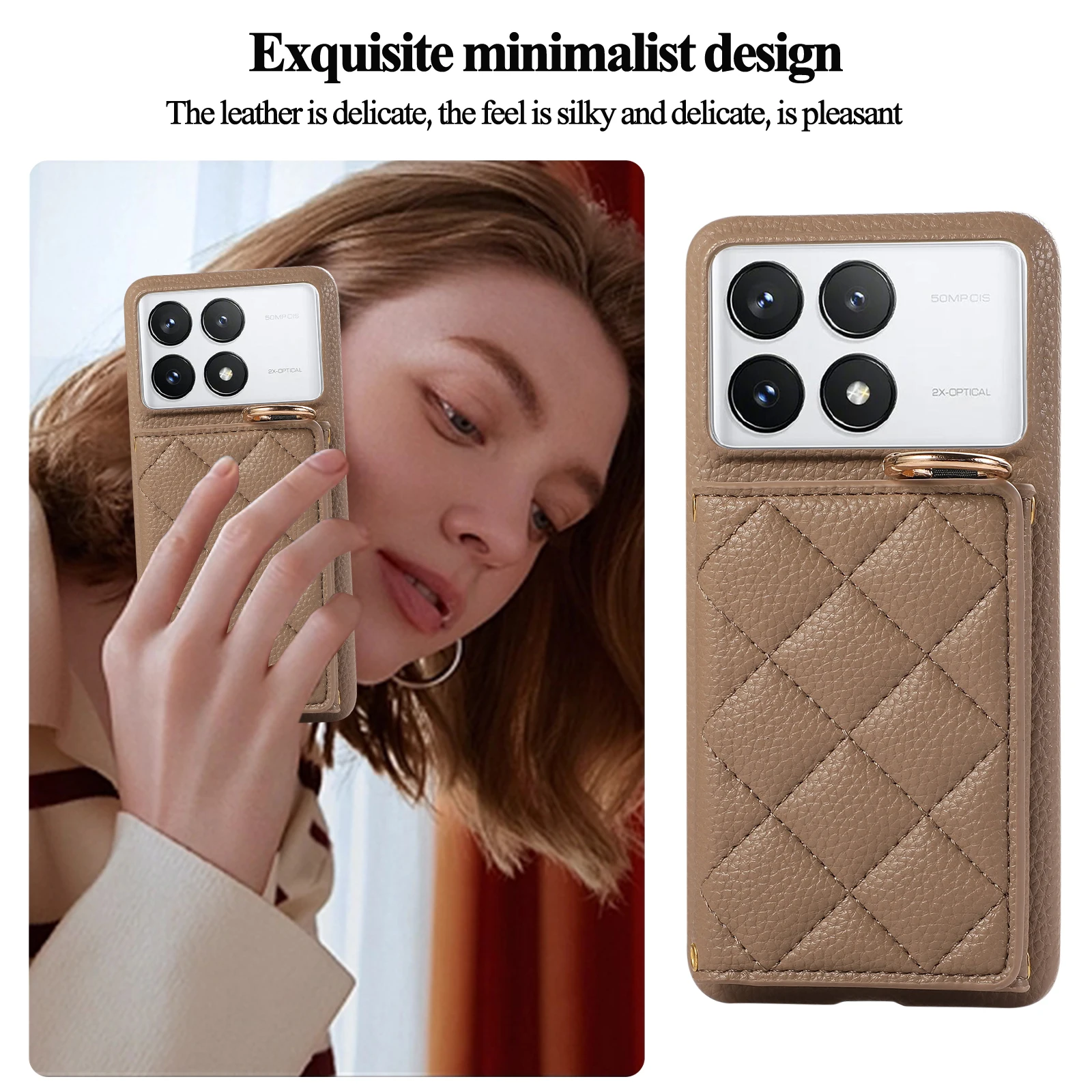 Crossbody Cards Solt Wallet Leather Ring Holder Case For Xiaomi Redmi Note 13 Pro Plus 12 13C 13T POCO X6 NEO Triple Fold Cover_voghion.com
