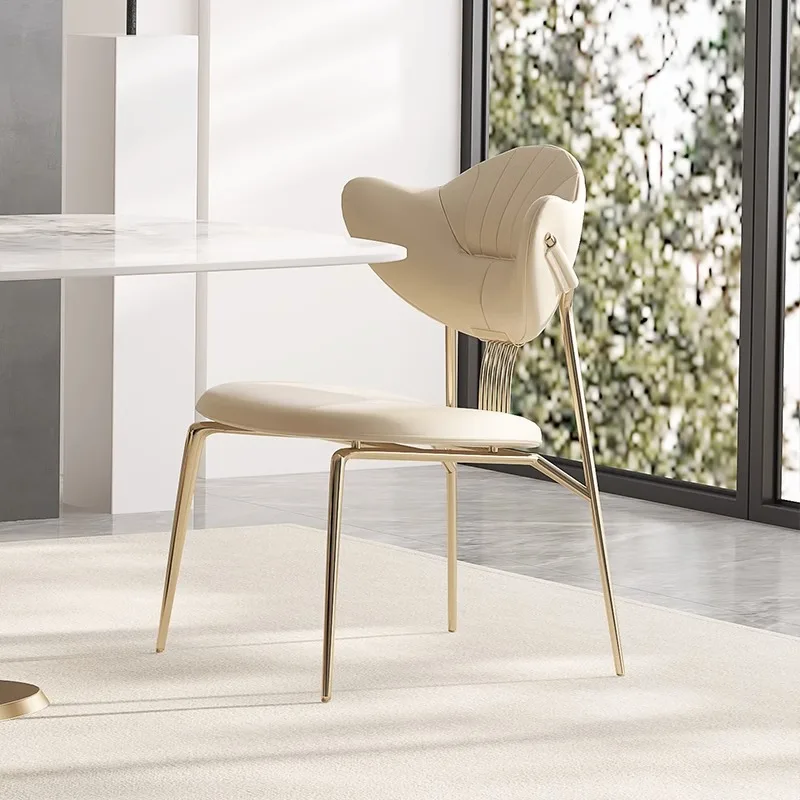 

Accent Ergonomic Modern Dining Chairs Living Room Leather Waiting Dining Chairs Foldable Sillas Cocina Home Furniture YQ50DC