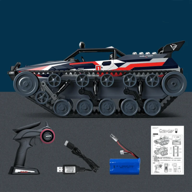 RC Tank 1: 12 2.4g High-Speed Drift Alloy Remote-Controlled Tank Charging Electric Model Children Outdooroff-Roadsport Toy Gift 3