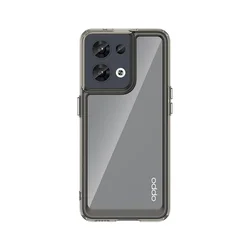 Durable Shockproof Phone Case with TPU Frame and Acrylic Back Cover for Reno  8 Pro 5G (Cleargray)