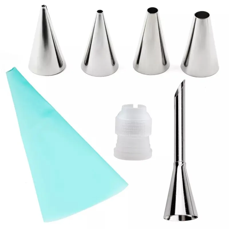 Cake Decorating Tip Set Stainless Steel Cream Nozzle Pastry Tools for Baking