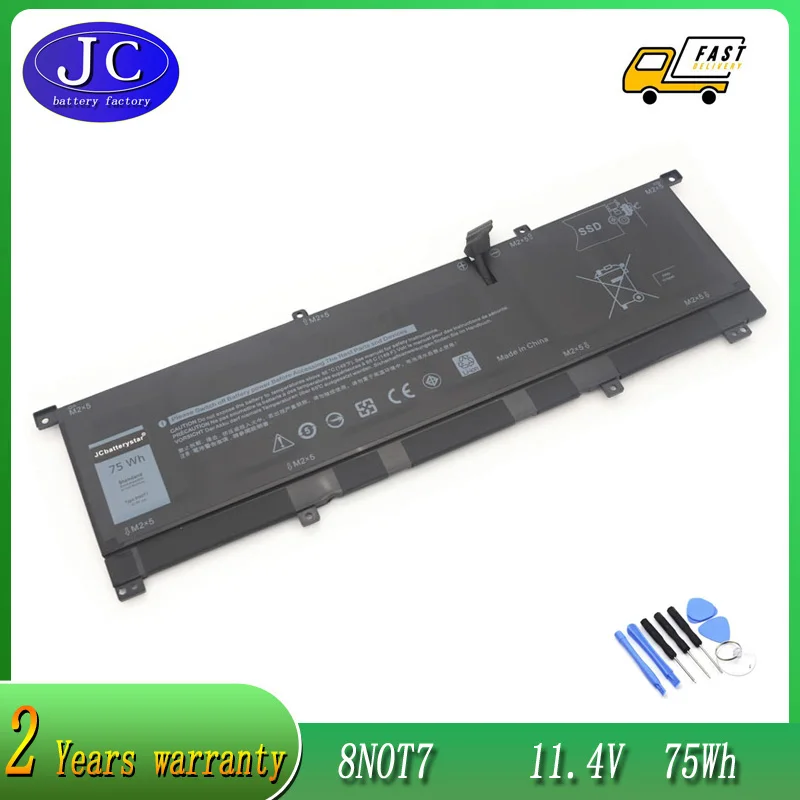Batteria Per Laptop 8 N0T7 Per Dell Xps 15 9575 2-In-1 Precision 5530 2-In-1 Workstation Mobile Muslimate D1805Ts D2 Notebook