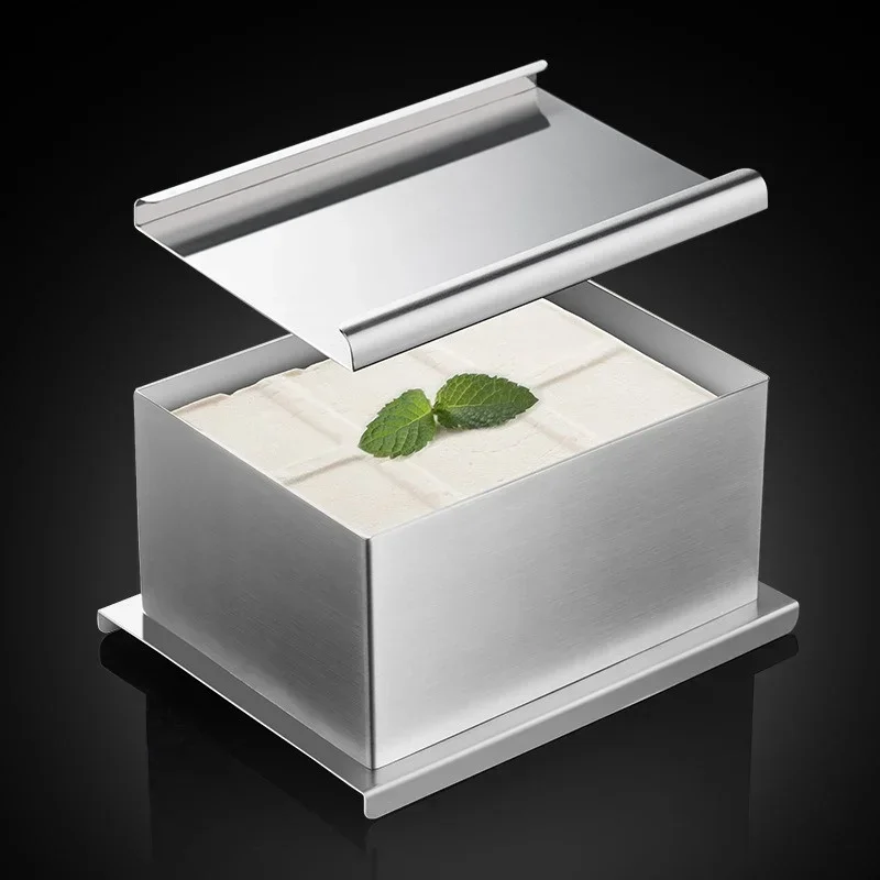 Homemade Tofu Mold DIY Square Tofu Making Mold Stainless Steel Household Bottom Drainage Design Kitchen Cooking Tools tofu mold