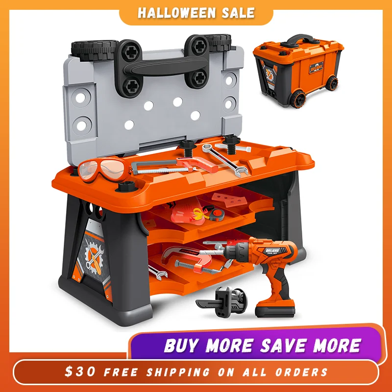 Pretend Play 78 Pcs Tool Construction Toy Set for Kids Girls Boys Role Play Set Holiday Gift