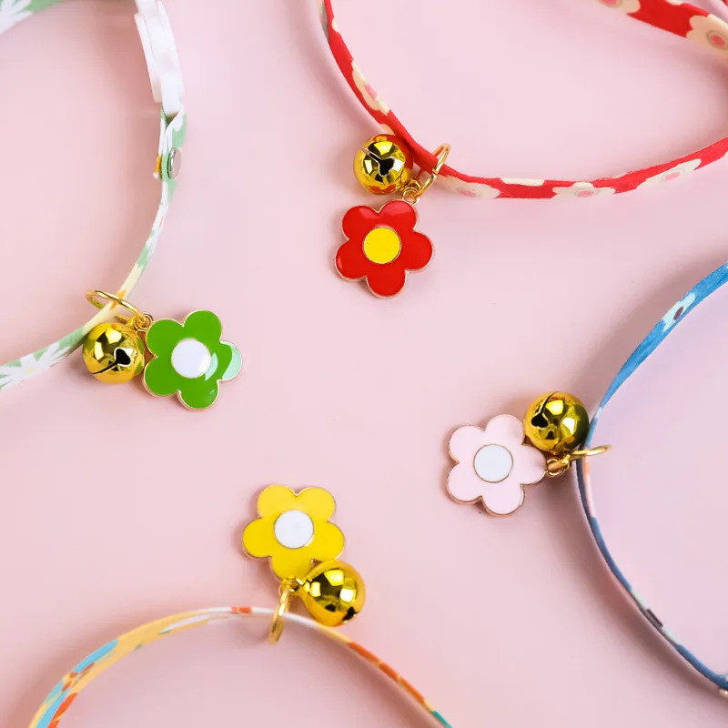 Cat Collar Bell Accessories Pet Cat Dog Necklace Safety Buckle Neck Decoration Cartoon Cute Exquisite Lucky Pet Supplies