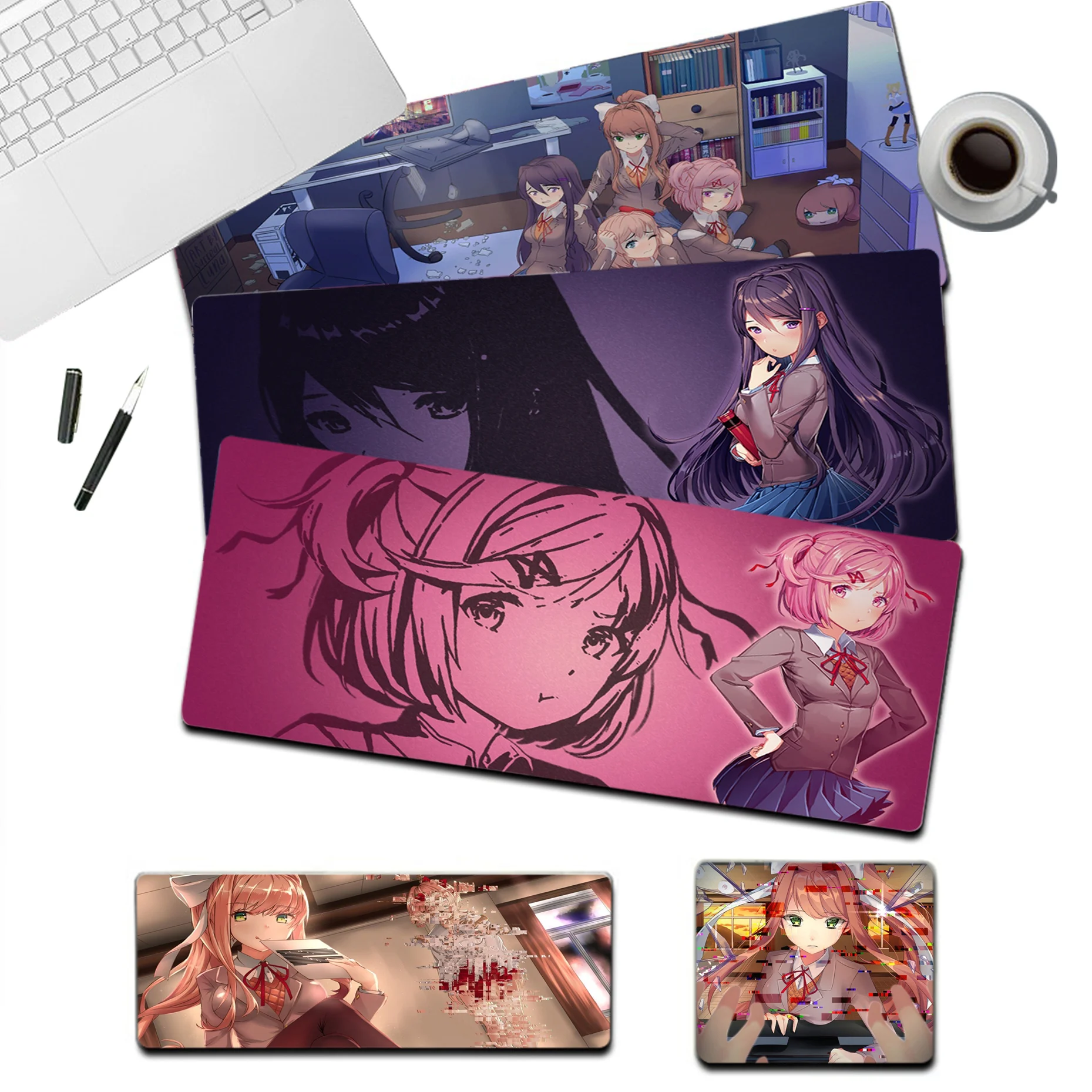 

D-dokis Literatures Club Mousepad Beautiful Durable Rubber Mouse Mat Pad Size For CSGO Game Player Desktop PC Computer Laptop