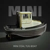 1/18 RC Mini Tugboat Model Kit 3D Printed Mini Coal Tugboat Model DIY Handmade Remote Control Ship Model Toy Collection 3