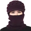 2022 Coral Fleece Winter Hat Beanies Women's Hat Scarf Warm Breathable Wool Knitted Hat For Women Double Layers Protection Caps 5