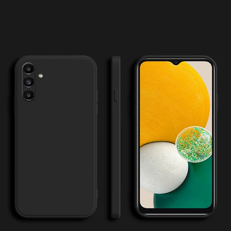 Soft Silicone Square Frame Case with Camera Protection - Stylish Back Cover
