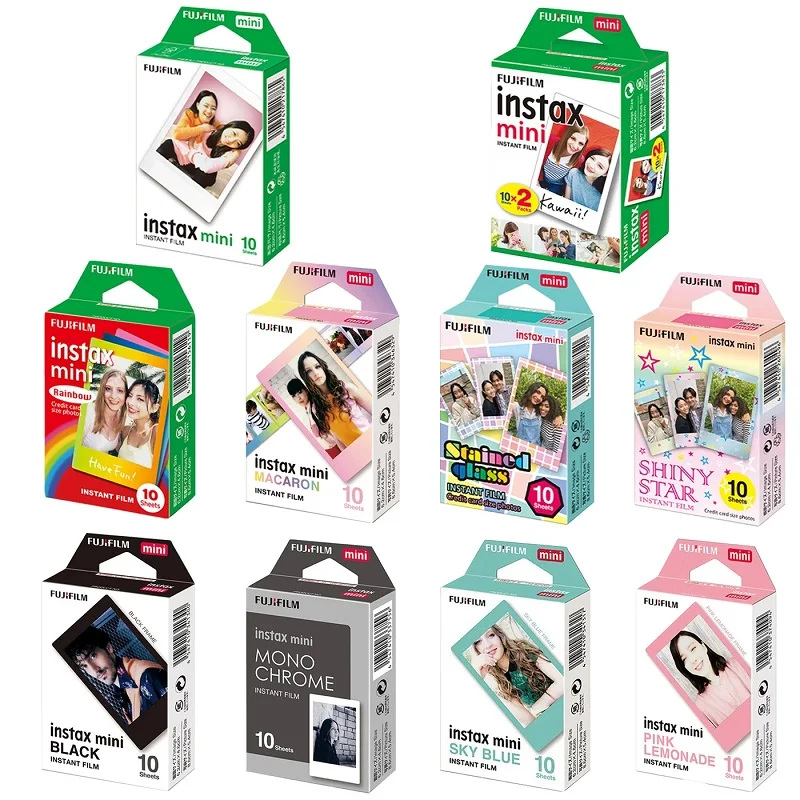 New 10-20 Sheets Fujifilm Instax mini Film for Fuji Instant Camera Mini 12 11 9 8 7s 70 50 90 Link 2/1 Printer Instax Film Paper