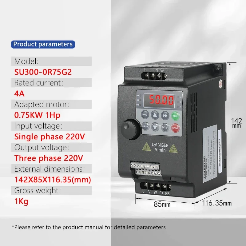 Convertidor de frecuencia, regulador de velocidad del motor de 7,5 KW
