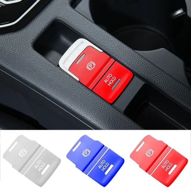 Car Handbrake Auto Hold P Switch Button Cover Cap Trim Protection Styling Accessories For VW Golf 7 7.5 MK7 AT 2015-2019