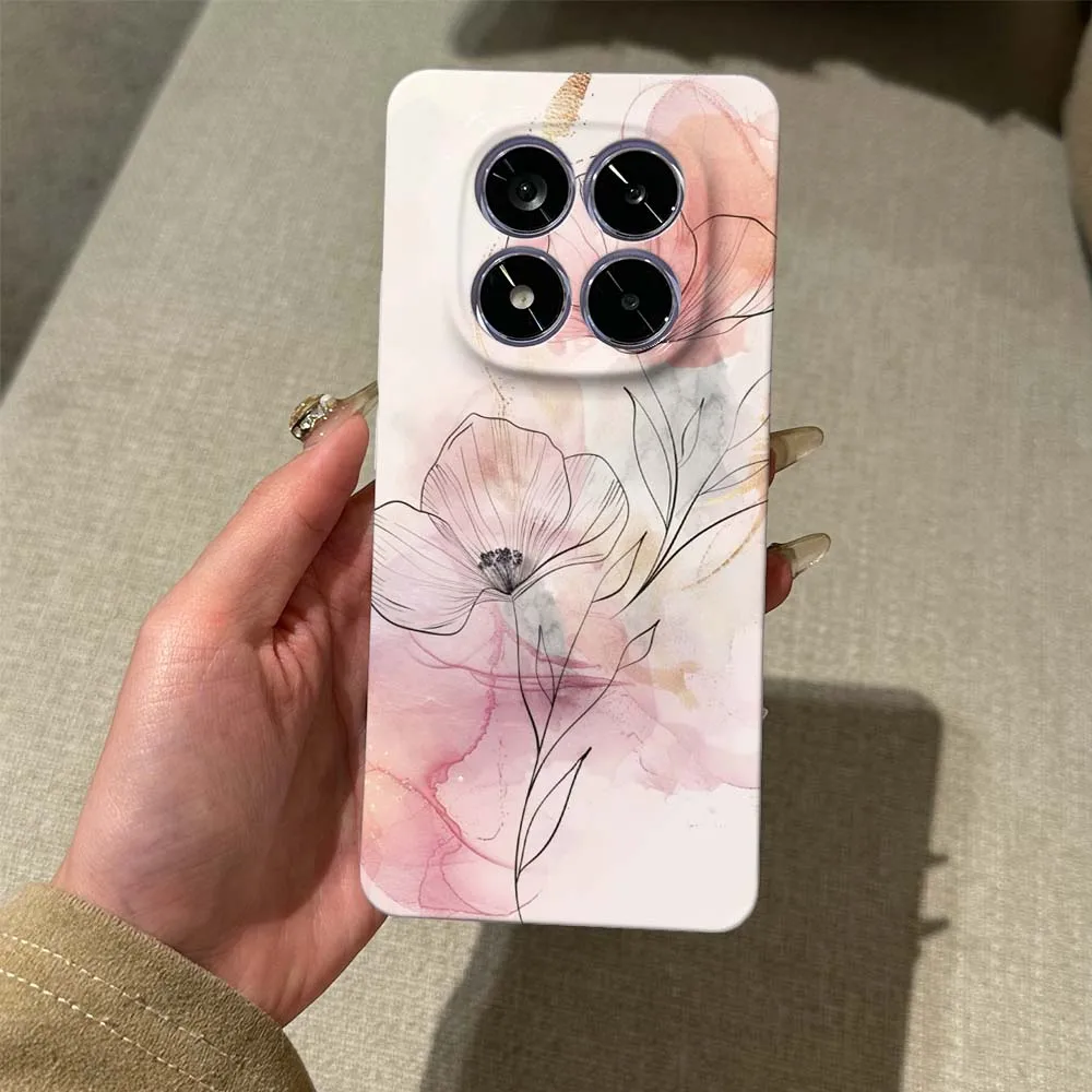 Artistic Pink Cherry Blossom Wave Oil Phone Case Cover
