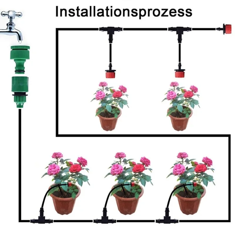 Description Picture 2 of itemDrip Irrigation System Automatic Watering Garden Hose Micro Drip Watering Kits Adjustable Nozzle Garden Supplies System Water