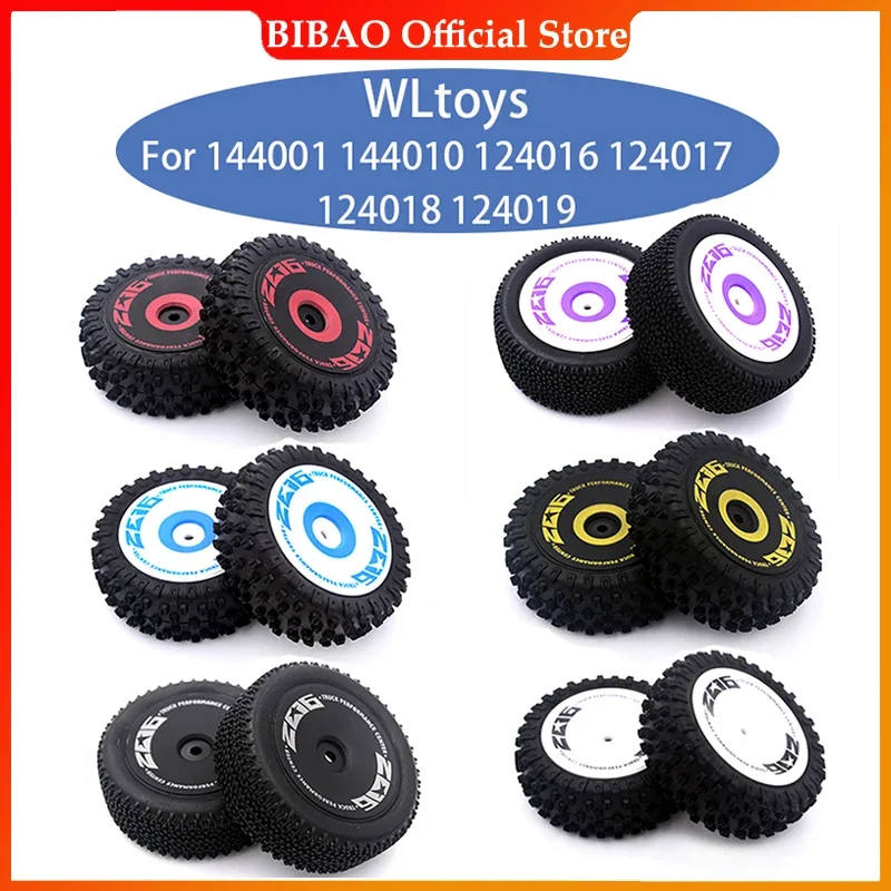 

RC Car Wheels Orginal Tires for WLtoys 144001 144010 124016 124017 124018 124019 Remote Control Car Upgrade Parts Rubber Tyre