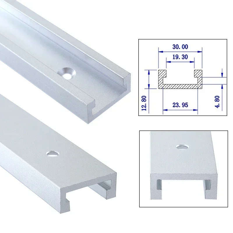 Miter Track Jig 30 Type T-track T-slot Slot Connector Aluminum Alloy Woodworking Chute Rail Carpentry Tools 100-500mm