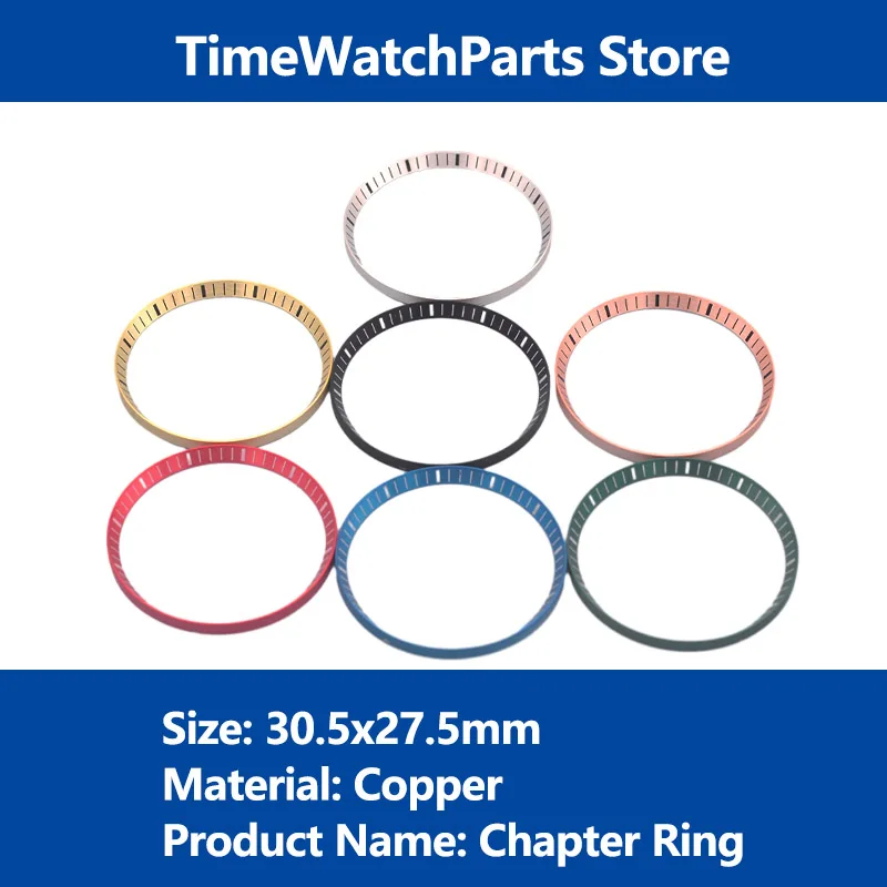 Guarda L'Anello Del Capitolo In Rame 30.5X27.5Mm Anello Interno Per Sx007 Srpd Dive Watch Case Nh35 Nh36 Movimento Seiko Watch Mod Sostituire Le Parti