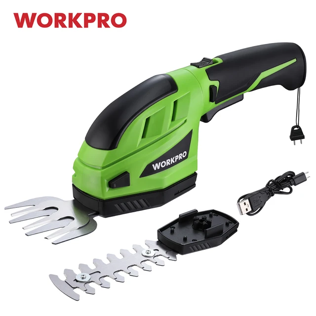 WORKPRO Cordless Grass Shear & Shrubbery Trimmer - 2 in 1 Handheld He