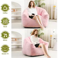 Giant Bean Bag Chair, Comfortable for All Ages, Ideal for Living Room, Bedroom, or Floor Sofa, Pink 5