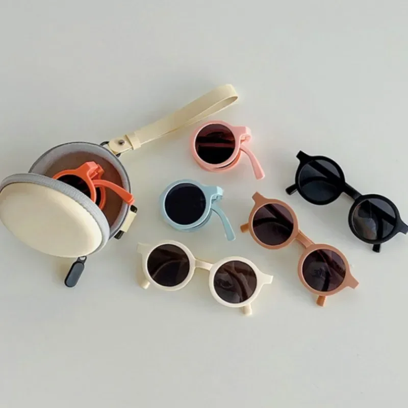 Kids Sunglasses Children Sunglasses New Fashion Kids Sunglasses for Boys Girls Portable Folding Cute Baby Shades Eyewear Children Cartoon Outdoor UV Sun Eyeglasses