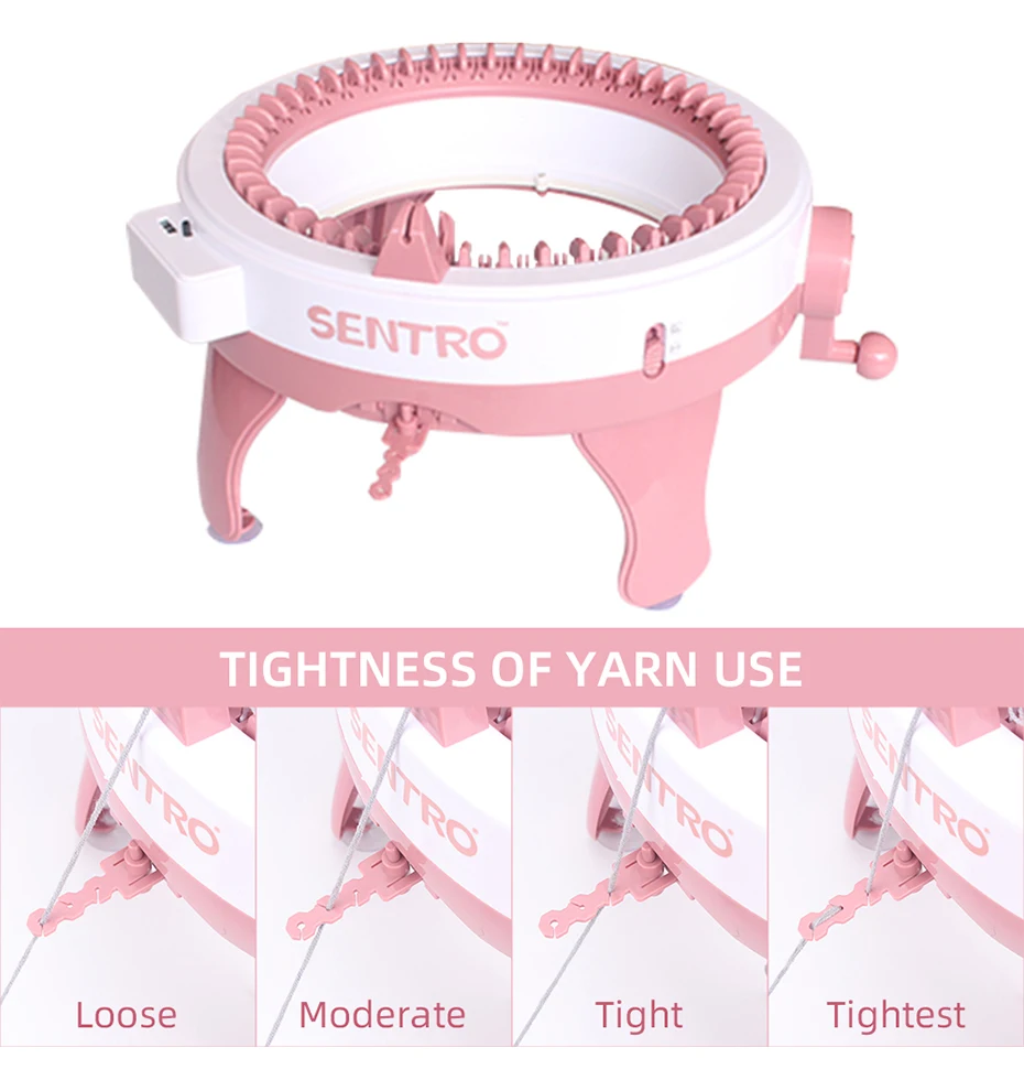 Description Picture 5 of item48-needle Handmade Knitting Machine Scarf,Sweater,Hat&Sock Maker for Adults-Perfect Lazy Artifact Creative Knitting Projects