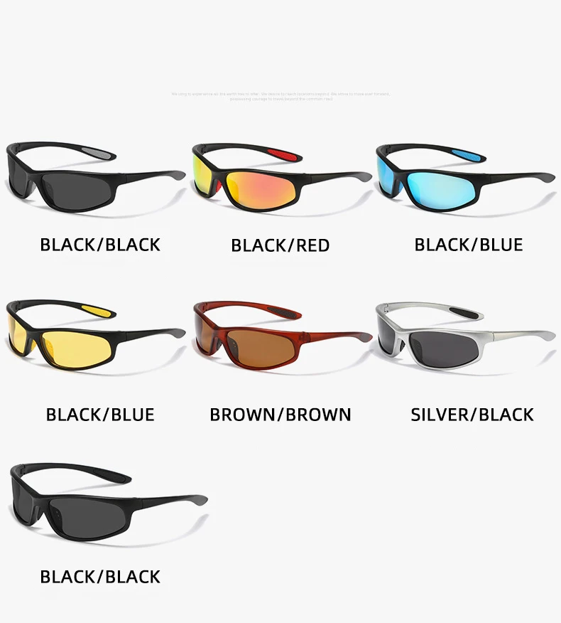 Classic Y2K Sunglasses Women Wrap Around Polarized Sun Glasses Men Goggles High Quality Outdoor Cycling Sports Vintage Shades