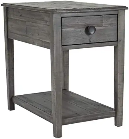 

Farmhouse Rectangular End Table with Drawer, Gray Linlamlim pillow cover