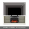 Electric Fireplace TV Stand Black Oak Media Storage Console Heater LED Flames Adjustable Shelves 55" TV 47.44"x15.67"x18.58" H 3