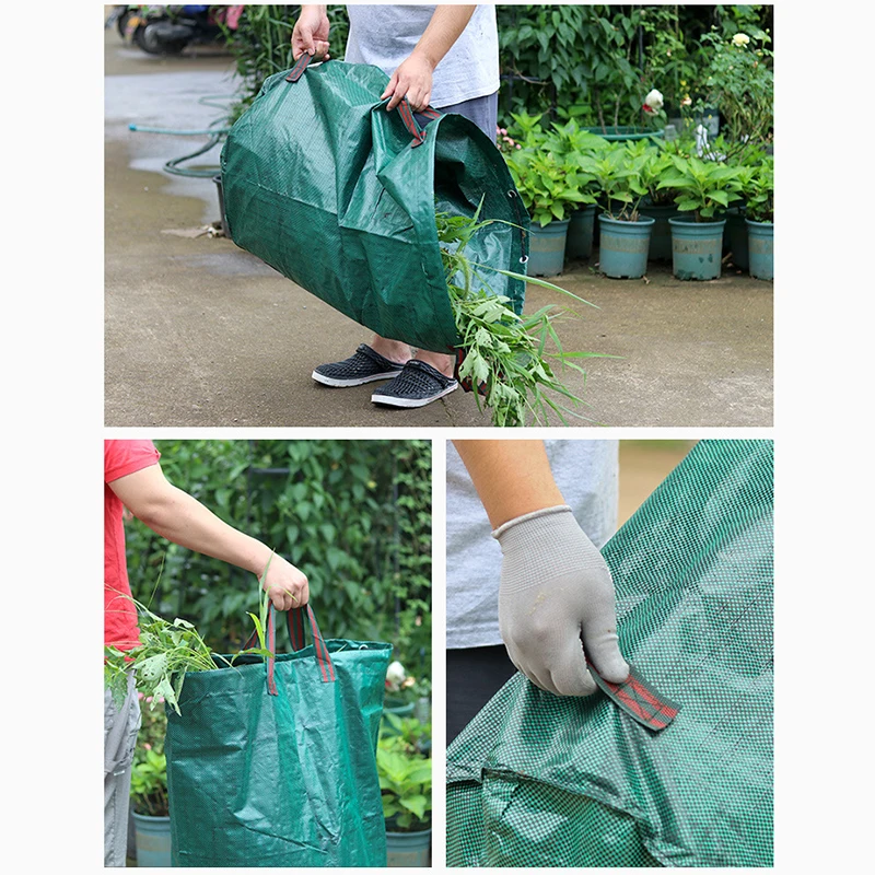 Glorytec 3-Pack 80 Gallons Garden Bag - Extra Large Reusable Leaf Bags -  Garden Waste Bags - Collapsible Gardening Containers for Lawn and Yard  Waste