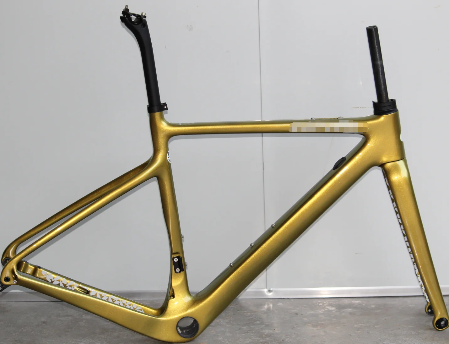 

Custom paint disc bike frame gold color cycling frameset A5 grave racing bike frameset bb right handlebar 48 52 54 55 58