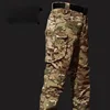 Outdoor Tactical Sets Men Clothing Multi-Pocket Shirts +Straight Cargo Pant Suits Camo Wear-resisting Windproof Hunting Clothes 4