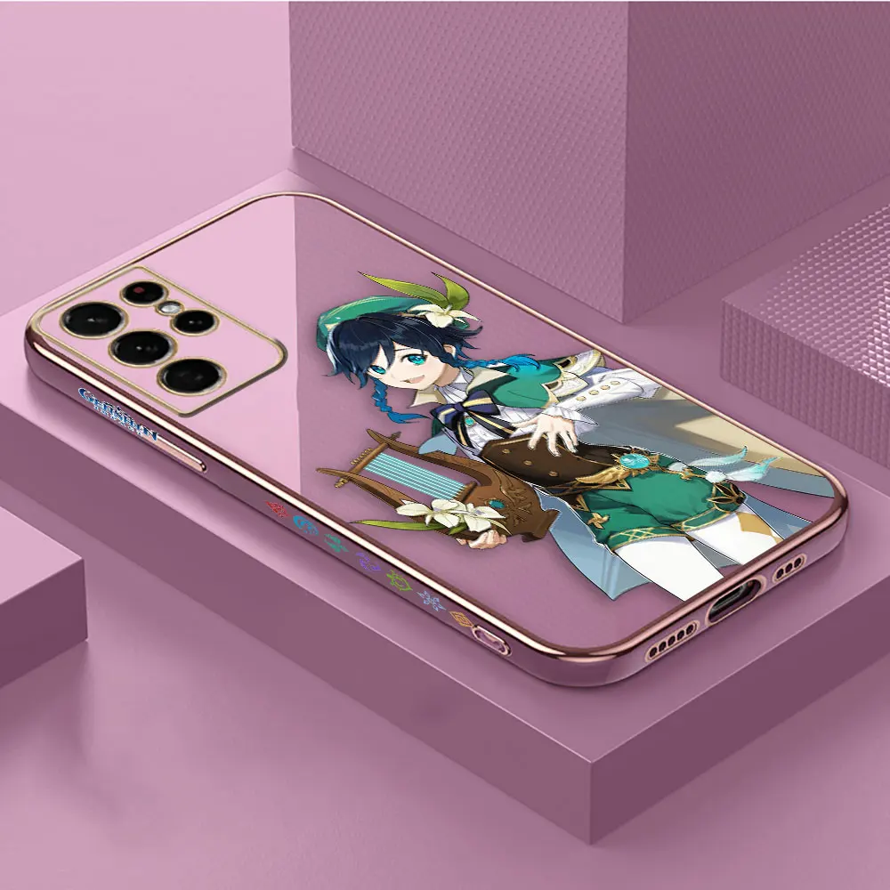 thumbnail image 1 of Smooth E-TPU Phone Case For Samsung Galaxy S24 S23 S22 S21 S20 FE S10 A01 A02 A03 PLUS ULTRA 5G Case The Game G-Genshin I-Impact, 1 of 5