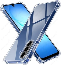 Clear Crystal Shockproof Silicone Soft Phone Case - Transparent Protection Cover for Samsung A17 4G (Transparent)