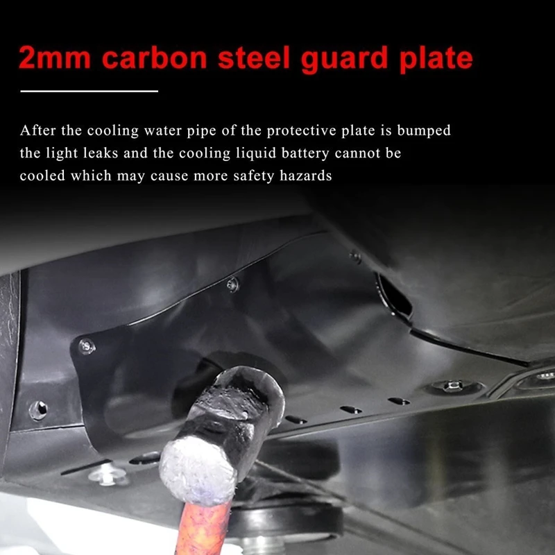 

1Set Coolant Pipe Steel Guard Plate Chassis Battery Guard Plate Modification Accessories For Tesla Model 3