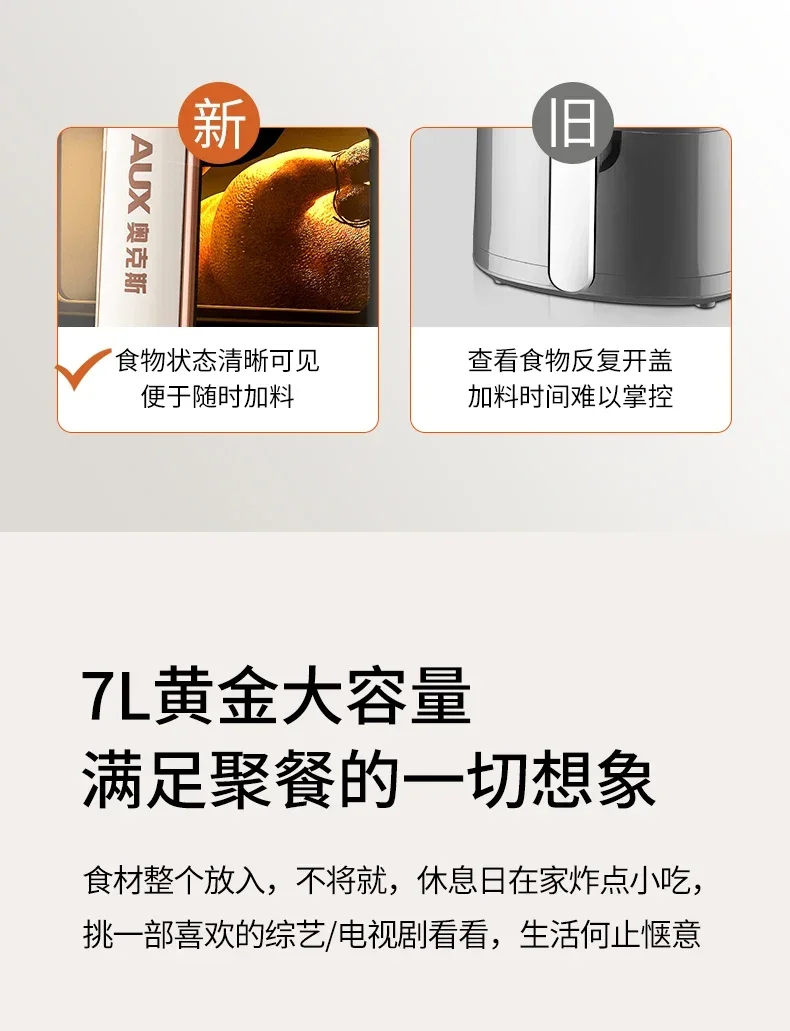 Description Picture 5 of itemAir Fryer New Homehold Visual Large Capacity Intelligent Electric Oven All-in-One Machine Deep Frying Pan Machine