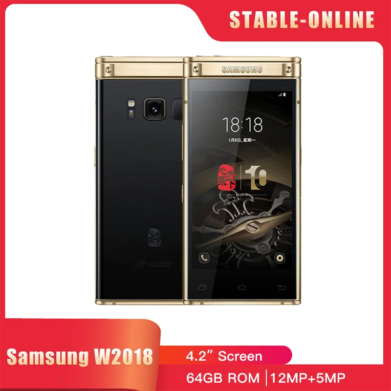 

Original Samsung Galaxy W2018 World Flagship 4G Mobile Phone Dual SIM 4.2'' 6GB RAM 64GB ROM 12MP+5MP Flip Android SmartPhone