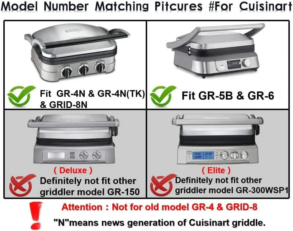 new Cuisinart Griddler Waffle Plates Only for GR-4N, GR-5B, GR-6