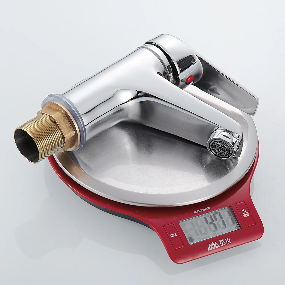 Single Lever Mixer Faucet Metal Electroplating Sink Taps Hot Cold Water Sink Mixer Tap Modern Basin Sink Faucet Durable Sink Tap