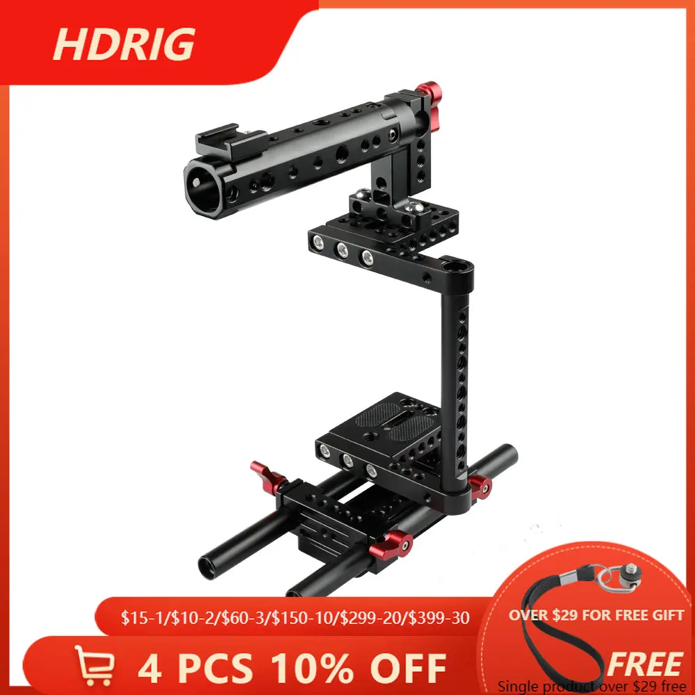 Hdrig Universal Dslr Camera Kit Camera Cage With Rail Support System