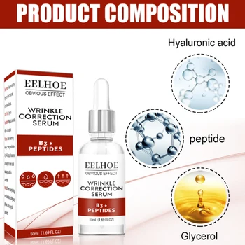 B3 Peptide Remove Wrinkle Serum Firming Lifting Anti-Aging Fade Fine Lines Face Essence For Treatment Facial lines Forehead Car 5