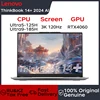 Lenovo Laptop Thinkbook 14+ 2024 AI 14.5" 3K 120Hz Screen UItra5-125H/UItra9-185H NVDIA RTX4060 Dolby Atoms Gaming Notebook PC 1