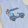 Baby Boy Tank Romper Golf Hole in One Birthday Outfit Boy Summer Striped Sleeveless Jumpsuit 1st Birthday Gift 4