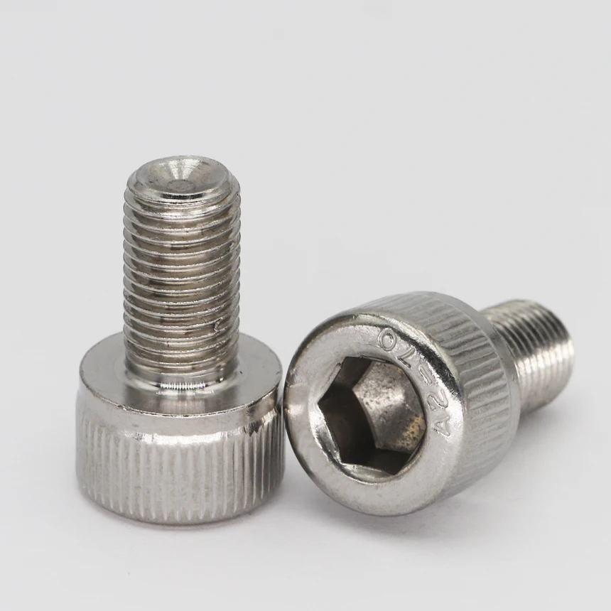 304 Stainless Steel Cup Inner Hexagon Hex Socket Allen Head Cap Bolt Screw M7 M9 1mm 1.25mm 1.5mm Fine Thread Pitch DIN912
