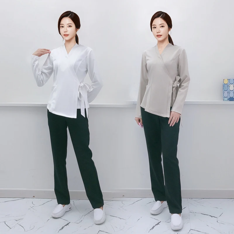 

Beautician Work Clothes Female Autumn And Winter New Work Suit Health Salon Beauty Salon Skin Manage
