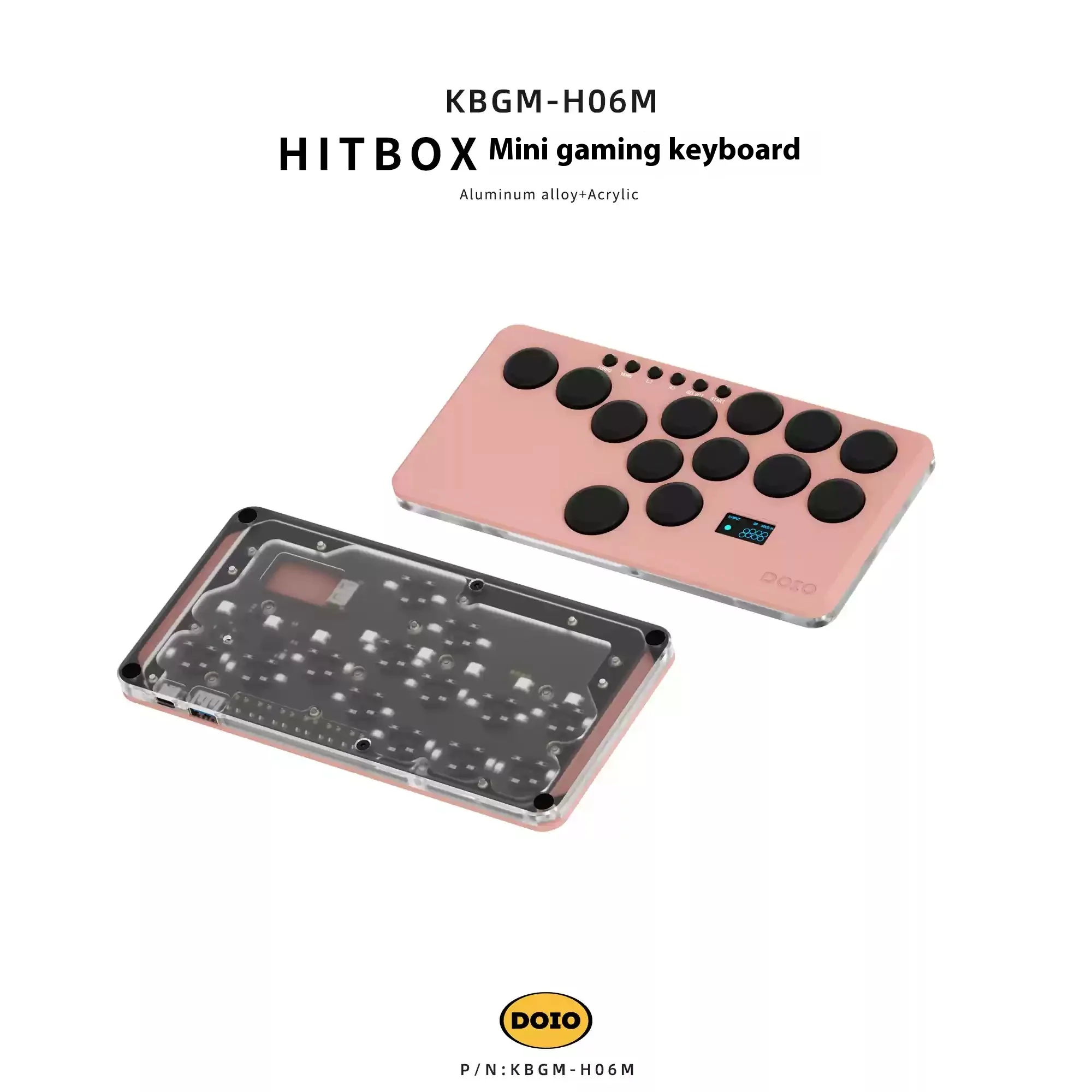 DOIO KBGM-H06M ミニ レバーレスコントローラー HITBOX HITBOX mini Gaming Keyboard KBGM-H06M