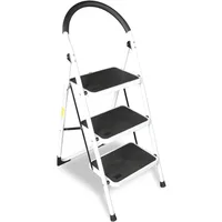 3 Step Ladder, 400lbs Ergonomic Folding Stool with Anti-Slip Pedal, Step Stool with Padded Handle for Kitchen 1