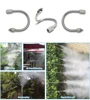 10PCS 3/16" Flexible Mister Nozzle Extensions 20cm Brass Mist Rod Bendable Extended Pole for High Pressure Misting Fittings 3