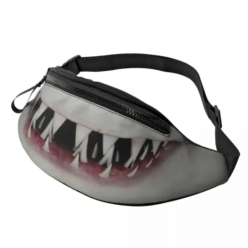 

Great White Shark Fanny Pack Women Men Custom Animal Crossbody Waist Bag for Traveling Phone Money Pouch