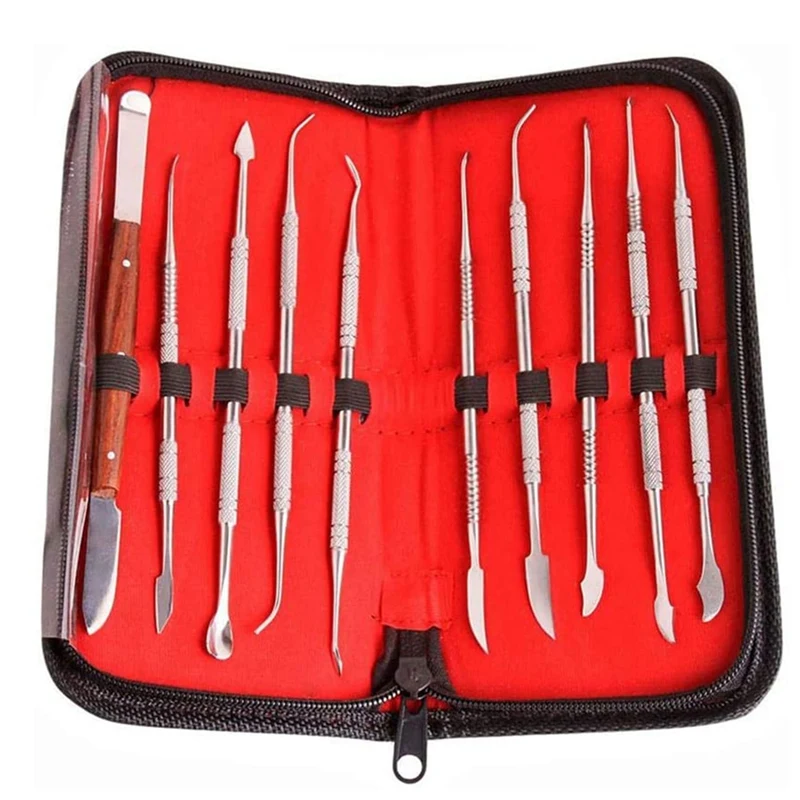 10 Pcs/Set  Plaster Knife Waxing Carving Lab Tools Teeth Whitening Stainless Steel Carving Instruments Kit foldable woodworking bench Woodworking Machinery