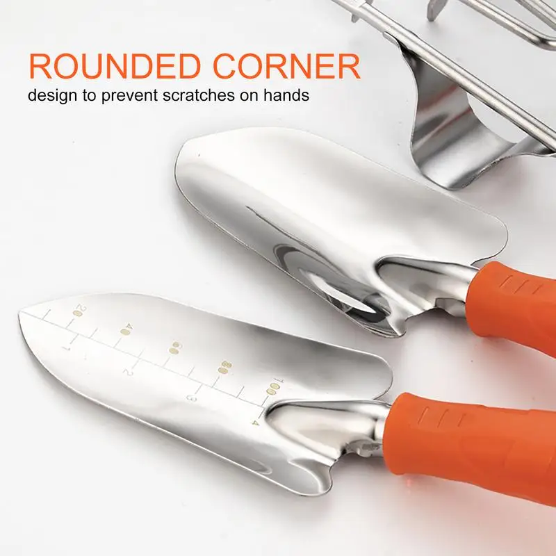 Gardening Tool Set Floral Stainless Steel Gardening Tool Set Portable Floral Garden Hand Tool Kits For Loosening Soil 4